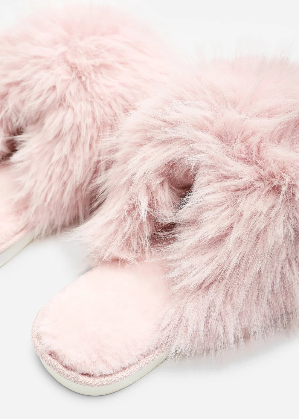 Where's That From Keira Pink Extreme Fluffy Oversized Faux Fur Slippers - 5 Image 4