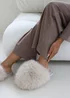 Where's That From Inez Ultimate Fluffy Beige Fur Mule Slippers - Size 5 Image 5
