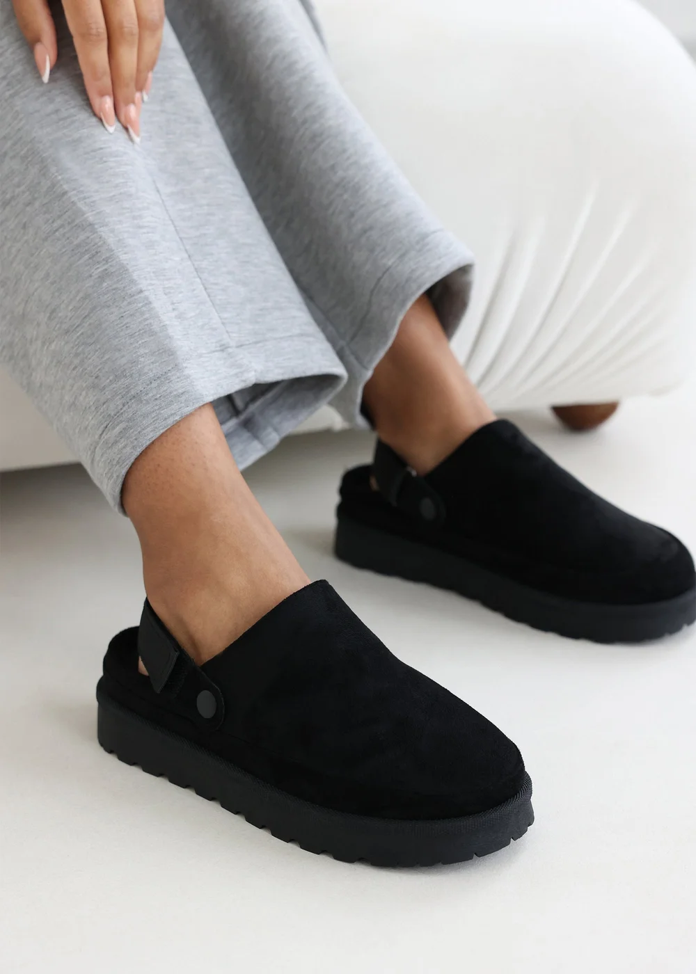 Where's That From Alondra Slip-on Strap Black Faux Suede Mini Boots - 4 Image 2