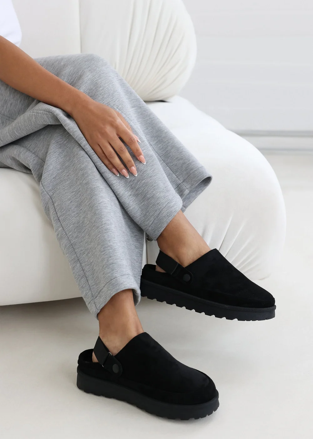 Where's That From Alondra Slip-on Strap Black Faux Suede Mini Boots - 4 Image 1
