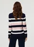 Izabel London Navy Sparkly Star Embellished Stripe Jumper - 8 Image 2