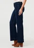 Izabel London Blue Pocket Detail High Waist Wide Jeans - 8 Image 3