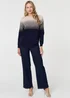 Izabel London Navy Sparkly Embellished Long Sleeve Jumper - 12 Image 4