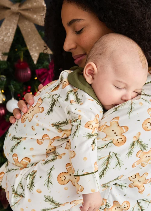 My Christmas Pyjamas White Gumdrop Buttons Baby's One-Piece Matching Pyjama Sleepsuit (0m-18m) - 3-6 months Image 3