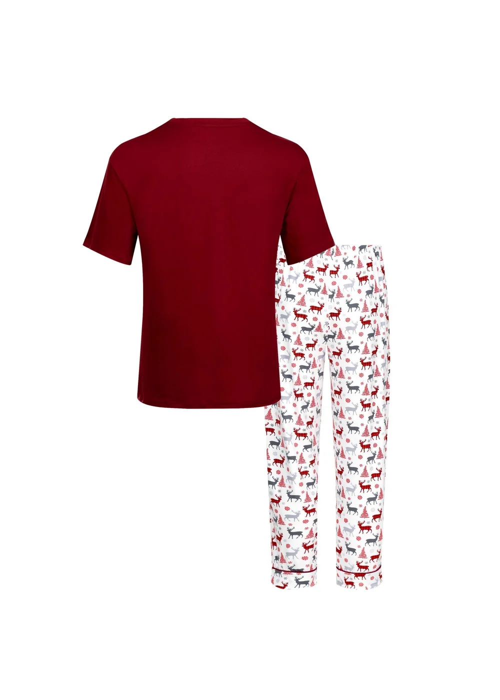 My Christmas Pyjamas White Christmas Kisses Two-Piece Long Matching Pyjama Set - XL Image 2