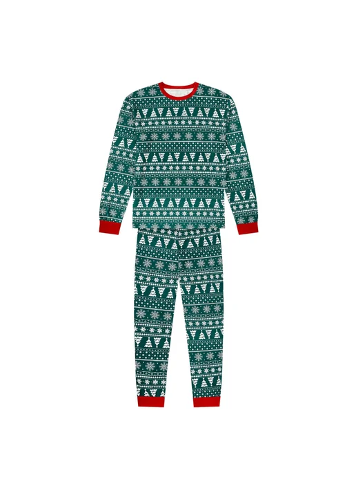 My Christmas Pyjamas Green Yuletide Two-Piece Long Matching Pyjama Set - XXL Image 2