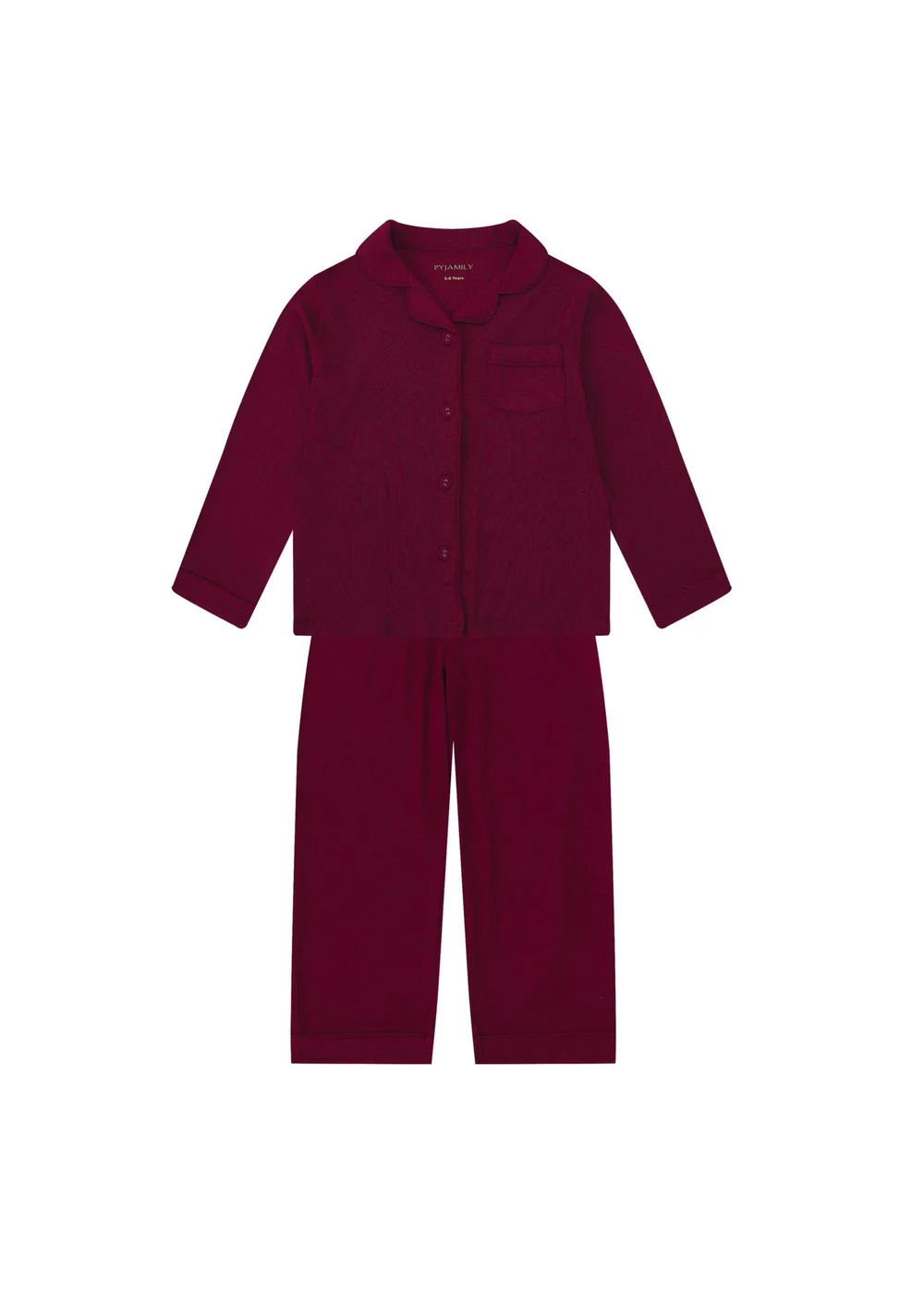 My Christmas Pyjamas Rich Burgundy Midnight Jewel Children's Two-Piece Long Matching Pyjama Set (18m-14yrs) - 18 - 24 Months Image 2