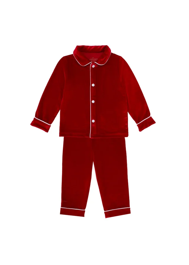 My Christmas Pyjamas Red Velvet Rouge Boy's Long Two-Piece Matching Pyjama Set (0m-12yrs)