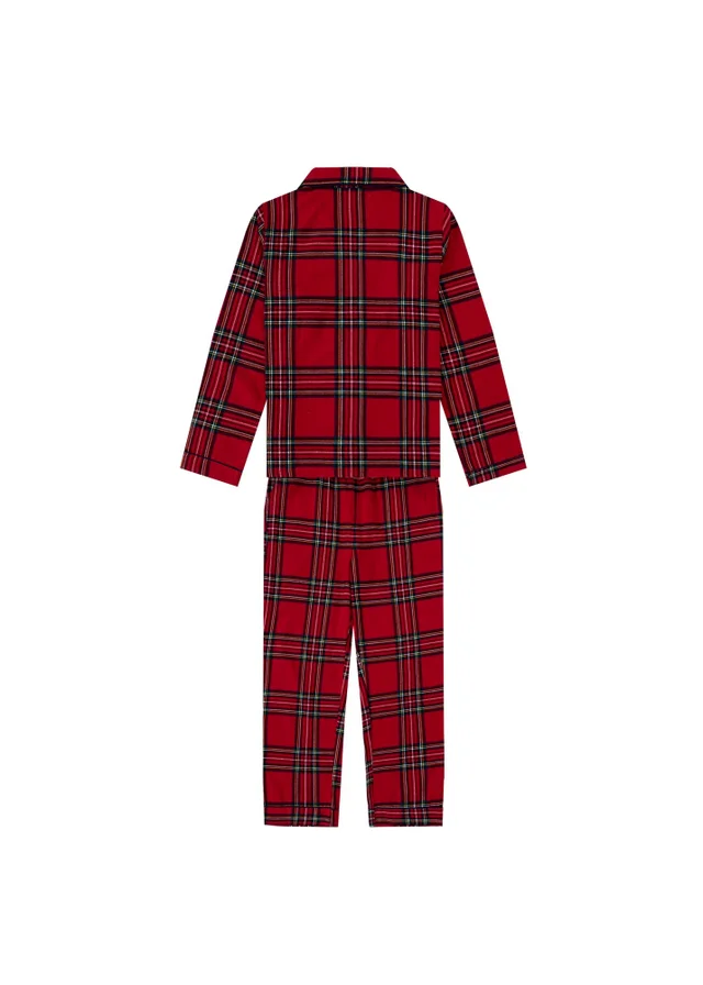 My Christmas Pyjamas Red Check The Halls Children's Two-Piece Long Matching Pyjama Set (18m-14yrs)