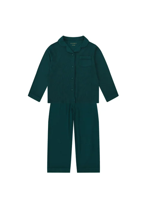 Pyjamily Emerald Green Midnight Jewel Children's Two-Piece Long Matching Pyjama Set (18m-14yrs) - 1.5-2 Yrs Image 2