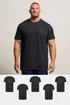 BadRhino 5 Pack Black Extra Long Core T-Shirts - 2XL Image 1