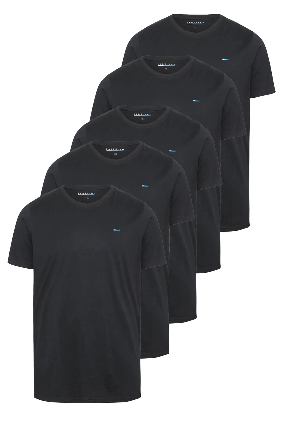 BadRhino 5 Pack Black Extra Long Core T-Shirts - 2XL Image 5