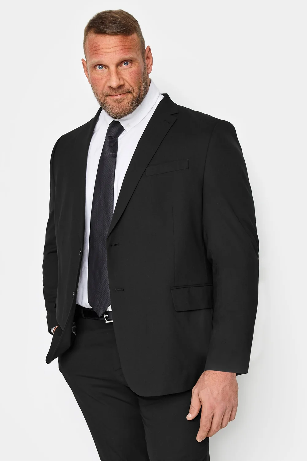 BadRhino Black Plain Suit Jacket - 48 Chest L Image 3
