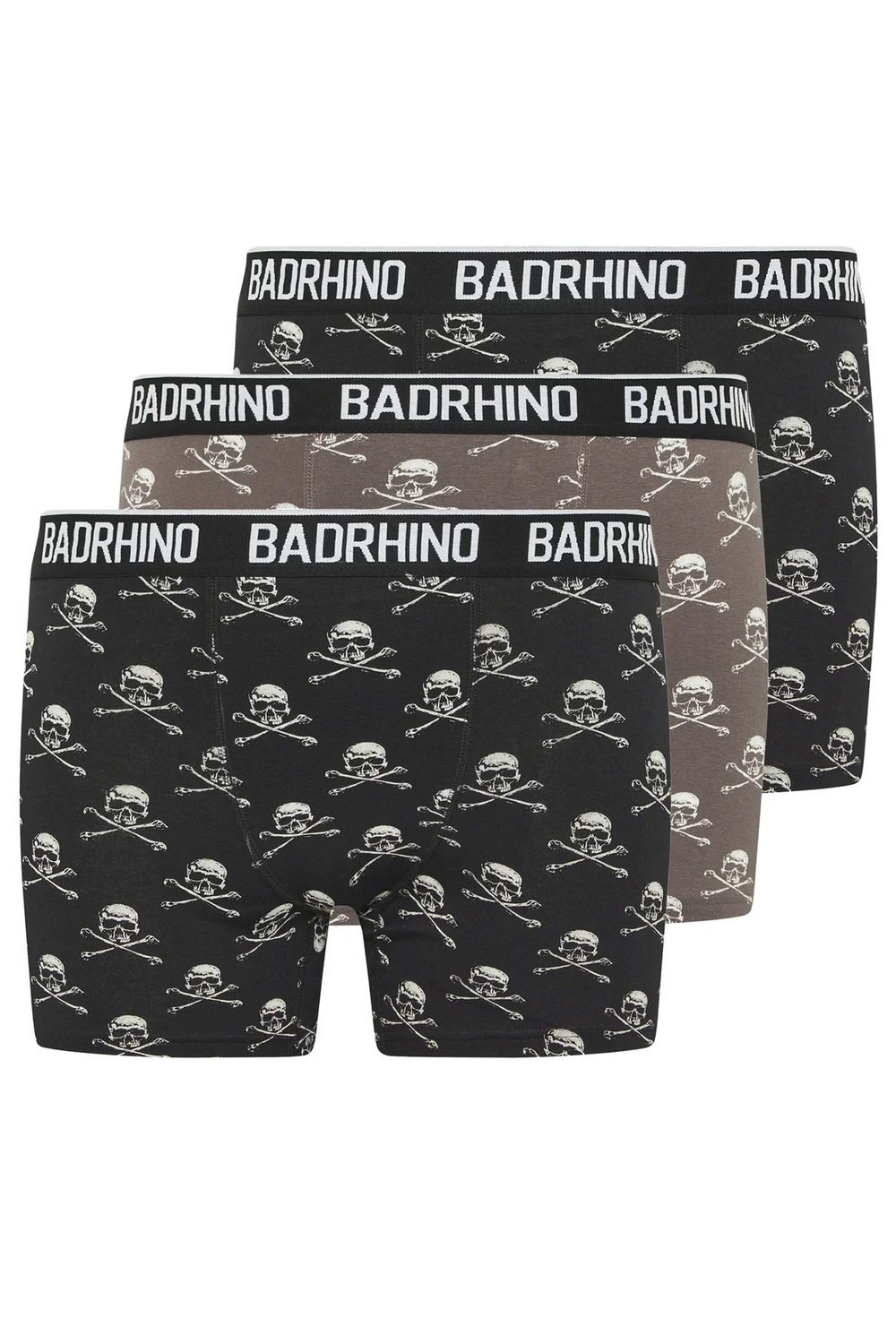 BadRhino 3 Pack Black Skull Boxers - 5-6XL Image 1