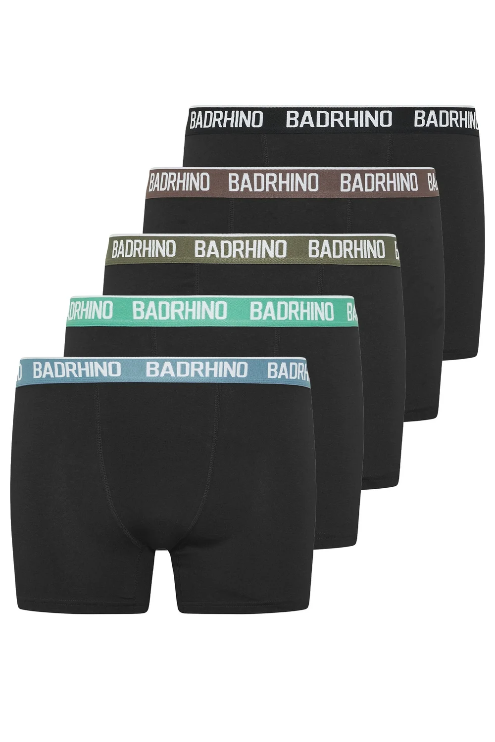 BadRhino 5 Pack Black Waistband Boxers - 2XL Image 1