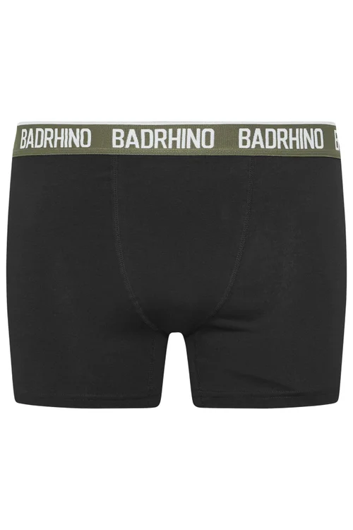 BadRhino 5 Pack Black Waistband Boxers - 2XL Image 4