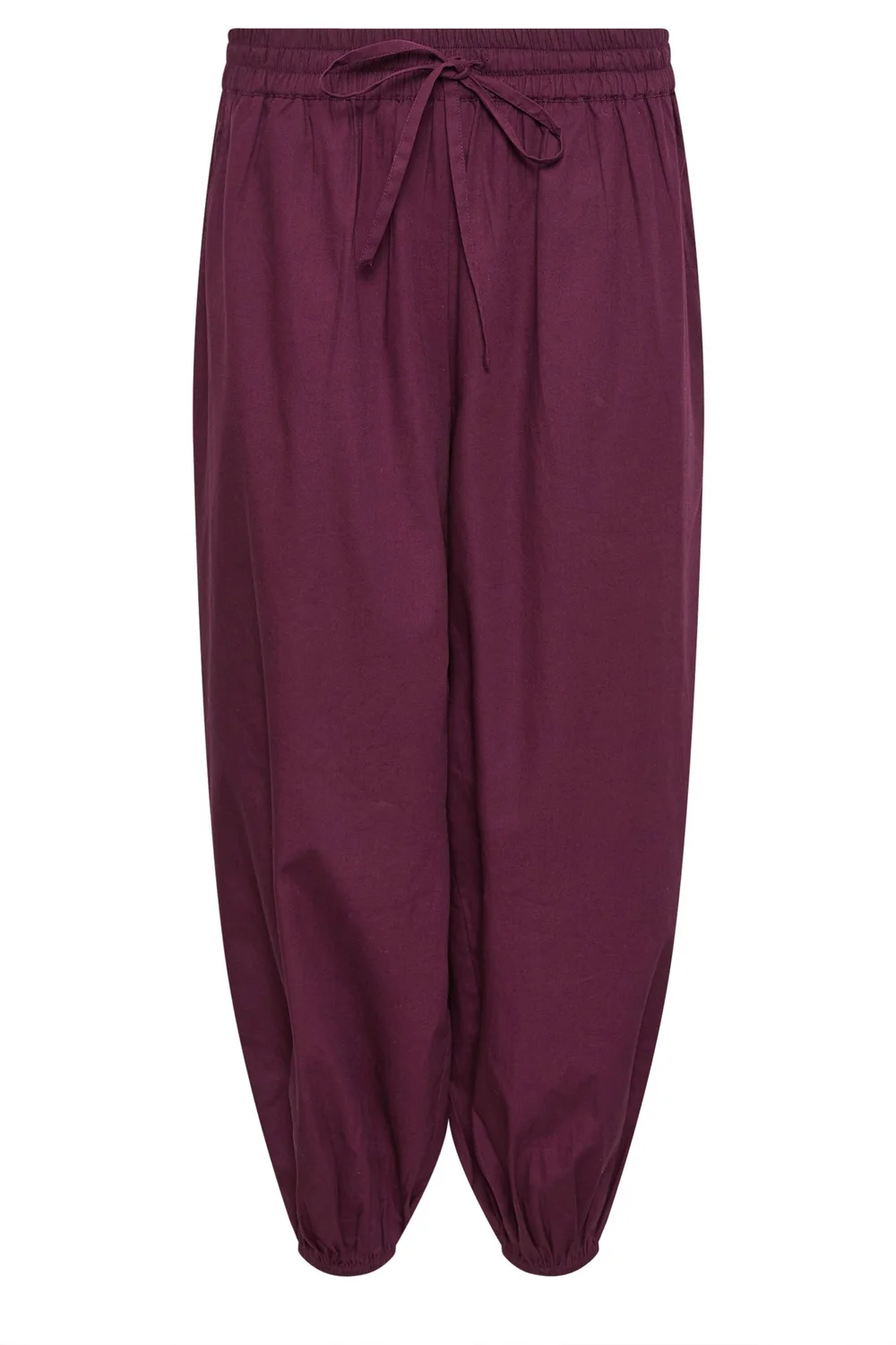 PixieGirl Petite Plum Purple Poplin Balloon Trousers - Size 10, Leg 27 Image 5