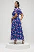 Yours London Curve Blue Floral Square Neck Maxi Dress - 26-28 Image 4