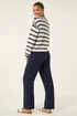 Roman Ivory Stripe Pointelle Knit Jumper - 12 Image 3