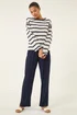 Roman Ivory Stripe Pointelle Knit Jumper - 12 Image 2