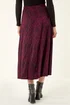Roman Wine Abstract Diamond Print Midi Skirt - Size 20 Image 4