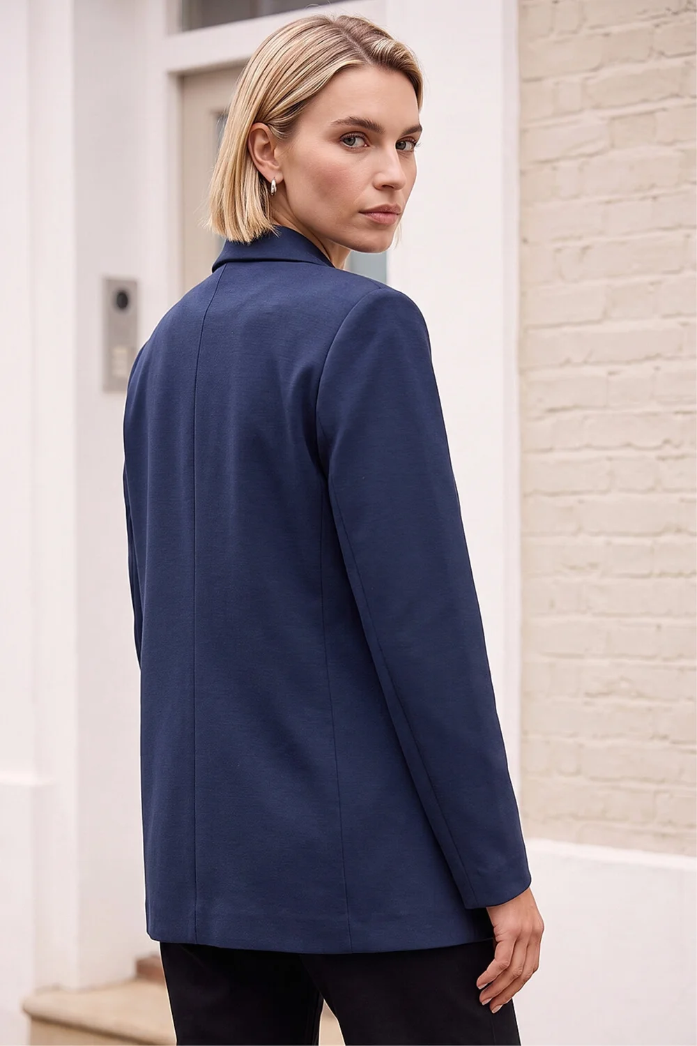 Roman Navy Premium Stretch Ponte Blazer - 16 Image 4