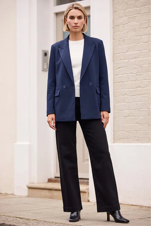 Roman Navy Premium Stretch Ponte Blazer - 16 Image 3
