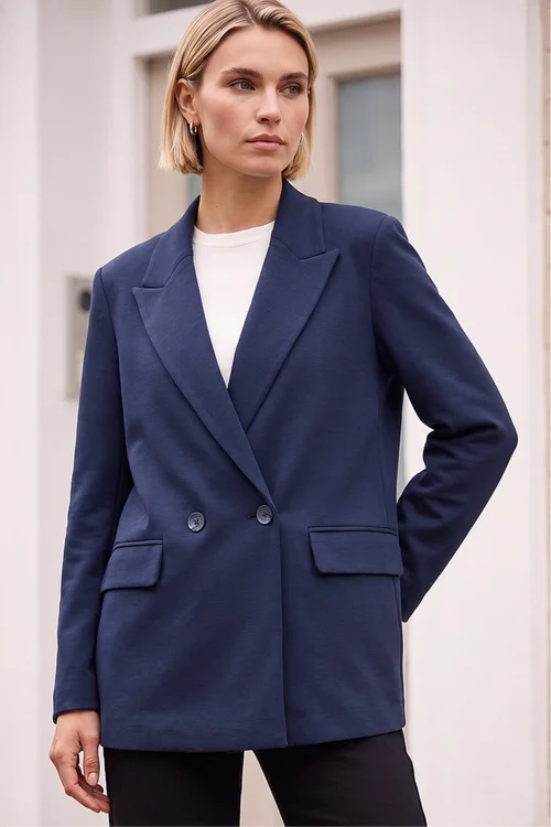 Roman Navy Premium Stretch Ponte Blazer - 16 Image 2