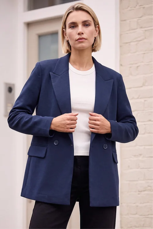 Roman Navy Premium Stretch Ponte Blazer - 16 Image 1