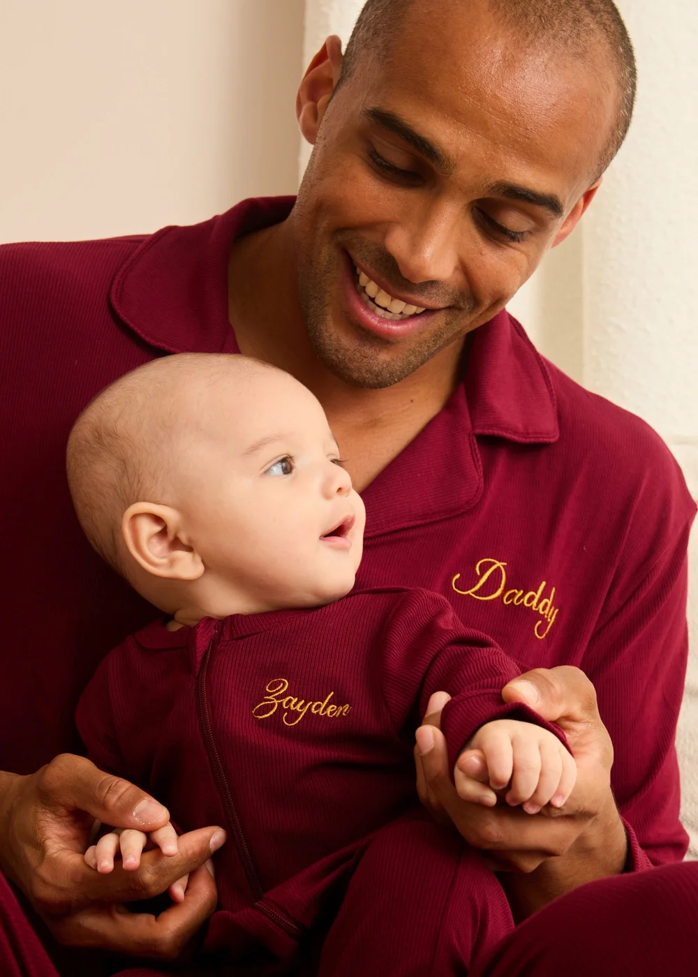 Pyjamily Rich Burgundy Midnight Jewel Baby's One-Piece Matching Pyjama Sleepsuit (0m-18m) - 9-12 months Image 3