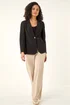 Roman Black Textured Pocket Stretch Jacket - 14 Image 1
