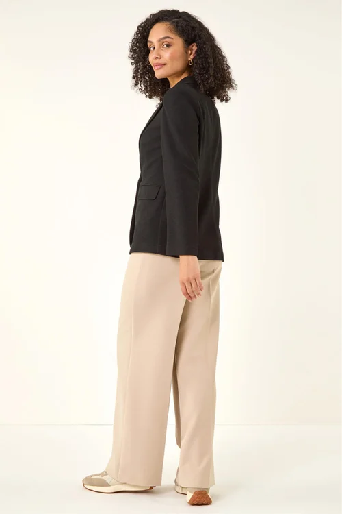 Roman Black Textured Pocket Stretch Jacket - 14 Image 4