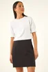 Roman Black Petite Ponte Stretch Pencil Skirt - Size 12 Image 2