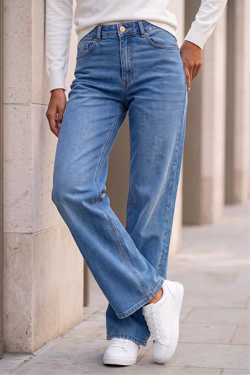 Roman Denim Petite Wide Leg Jeans - 8 Image 1