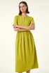 Roman Lime Buttoned Pocket Stretch Midi Dress - 18 Image 2