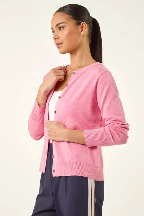 Roman Light Pink Petite Buttoned Cardigan - 12 Image 1