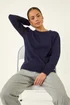 Roman Navy Petite Classic Crew Neck Jumper - Size 18 Image 1