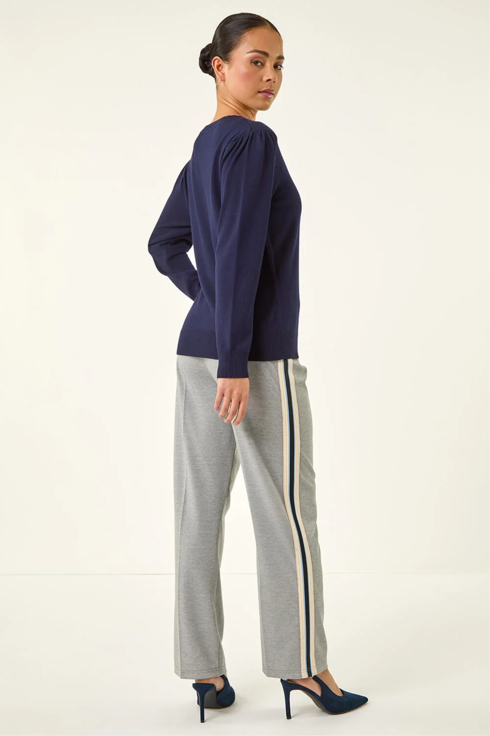 Roman Navy Petite Classic Crew Neck Jumper - Size 18 Image 3