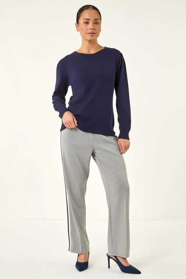 Roman Navy Petite Classic Crew Neck Jumper