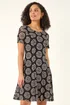 Roman Black Heart Circle Lace Stretch Dress - 14 Image 2