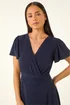 Roman Navy Petite Crossover Stretch Dress - 12 Image 3