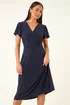 Roman Navy Petite Crossover Stretch Dress - 12 Image 2