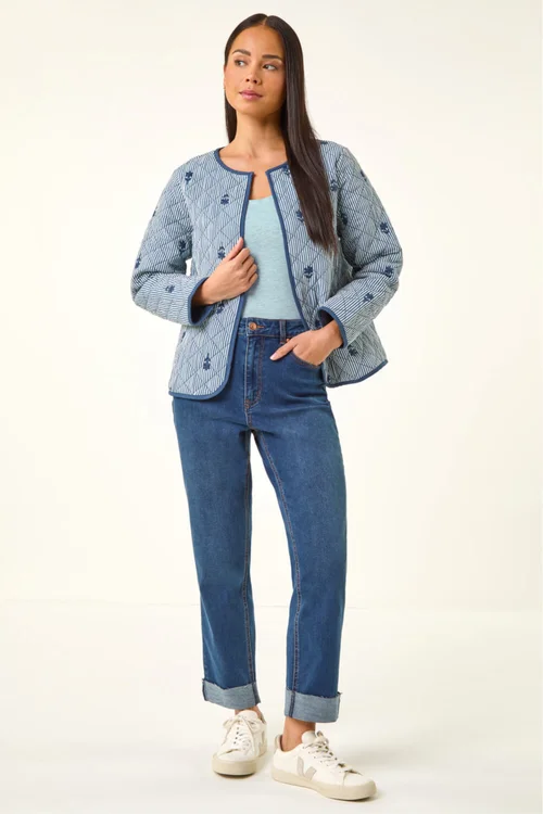 Roman Navy Petite Quilted Padded Jacket - 10 Image 2