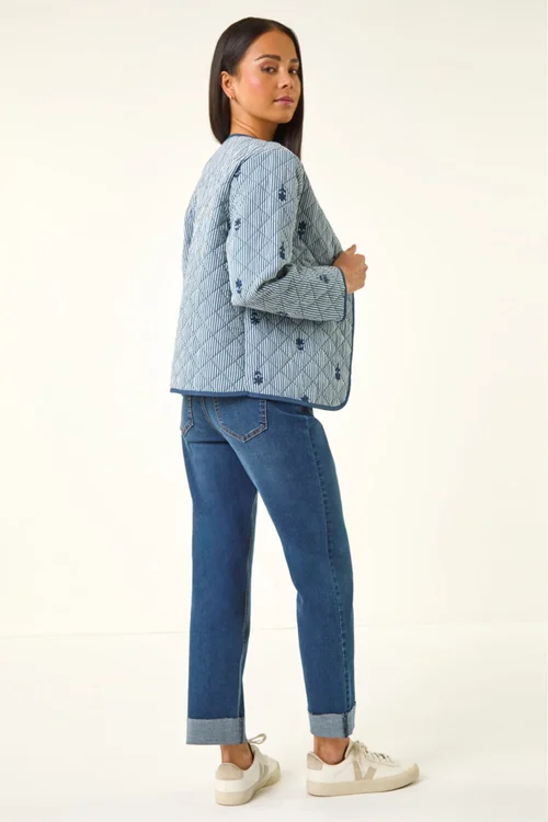 Roman Navy Petite Quilted Padded Jacket - 10 Image 3