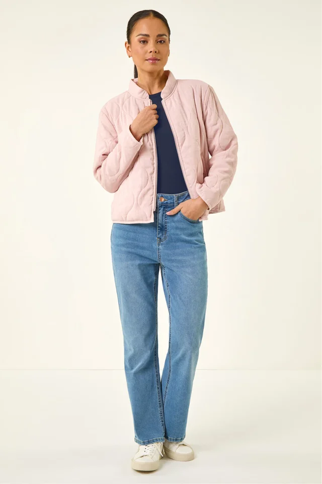 Roman Light Pink Petite Quilted Puffer Jacket