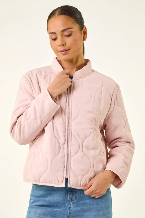 Roman Light Pink Petite Quilted Puffer Jacket - 14 Image 4