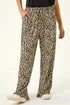 Roman Khaki Petite Animal Wide Leg Trouser - Size 14 Image 4