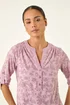 Roman Pink Petite Burnout Print Button Shirt - Size 8 Image 4