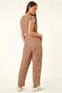 Roman Stone Petite Spot Tie Waist Jumpsuit - 14 Image 3