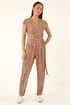 Roman Stone Petite Spot Tie Waist Jumpsuit - 14 Image 2